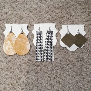 3 pairs of homemade earrings